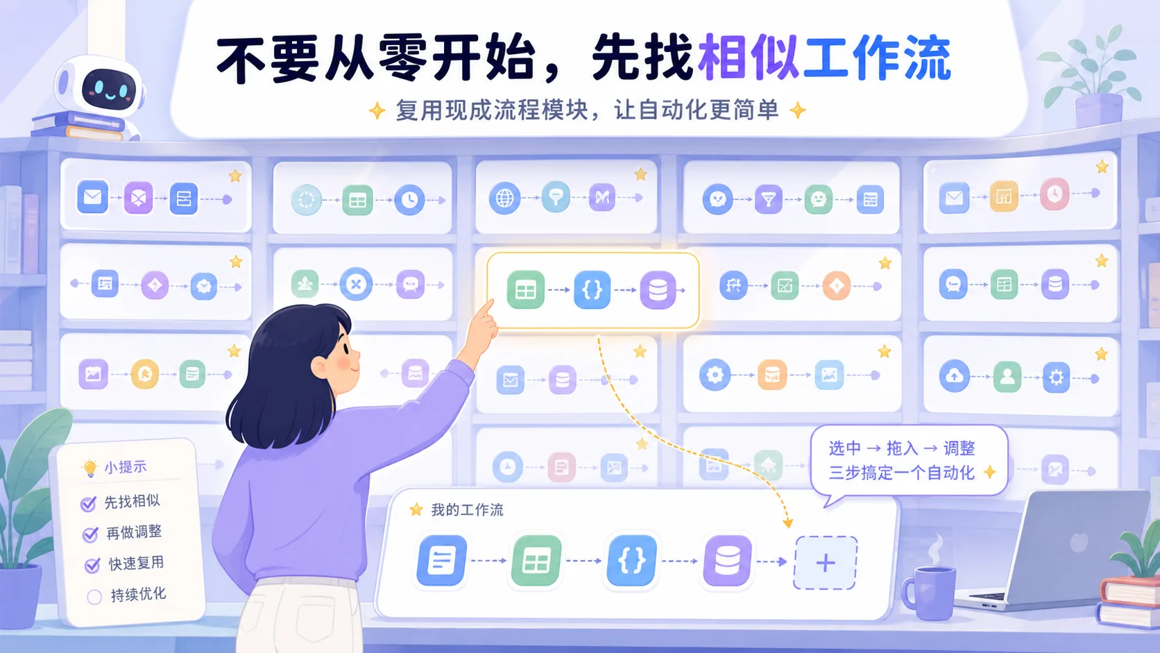 不要從零開始,先找相似工作流