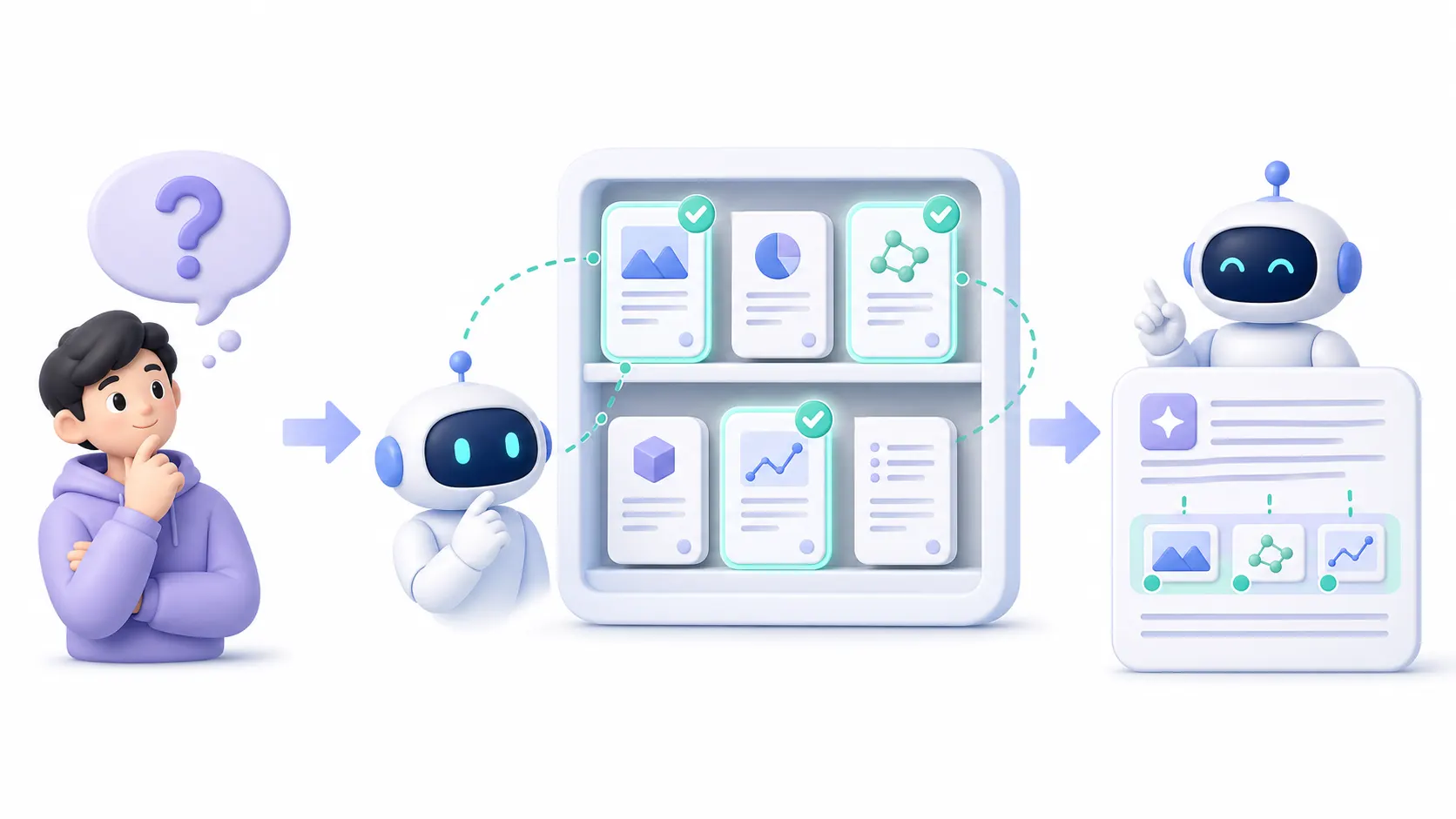 AI 從文件庫找出相關資料後再回答